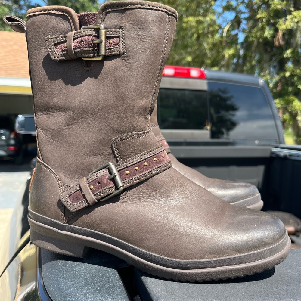 Ugg Chocolate Shearling Lined Boots - image 1